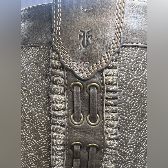 Frye - Ava Embroidered Women's Green Knee-High healed Boots-Size:10M - Picture 3 of 12